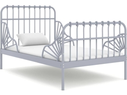 Extendable Bed Frame, Extendable Bed Frames Vidaxl Cinzeto Metal (n/a)