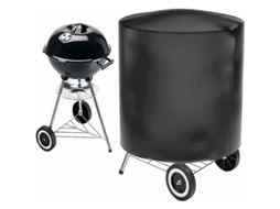 Capa impermeável premium para churrasqueira Weber Spirit 210 redonda, 70x70 cm, em tecido Oxford 210D com fecho ajustável.