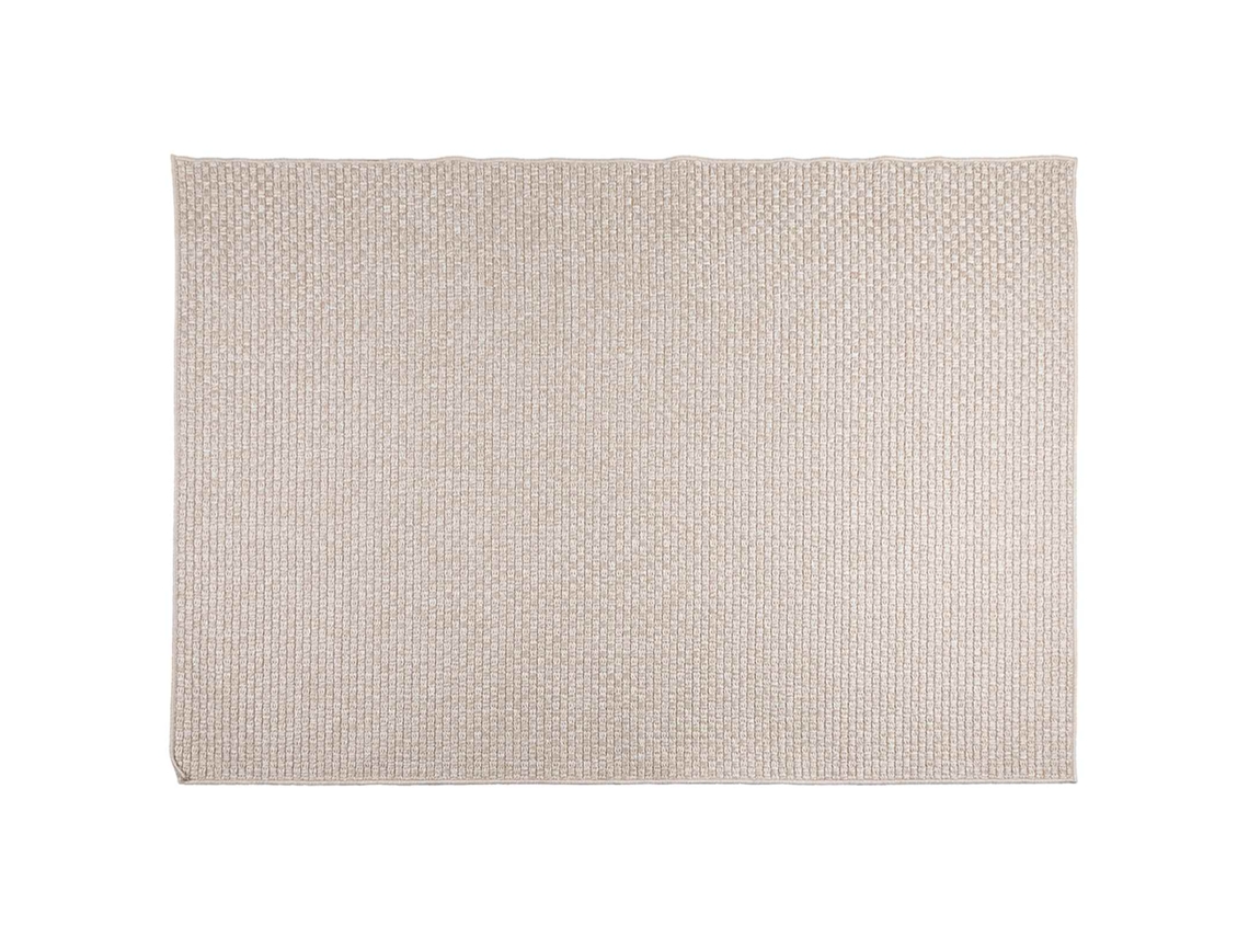 Tapetes de Área Retangular Faro Creme 170 X 120 Cm Poliéster VIDAXL