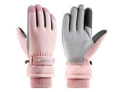 Luvas De Esqui Impermeáveis Para Mulheres, Luvas Térmicas Com Tela Tática, Para Esqui, Corrida E Ciclismo No Inverno