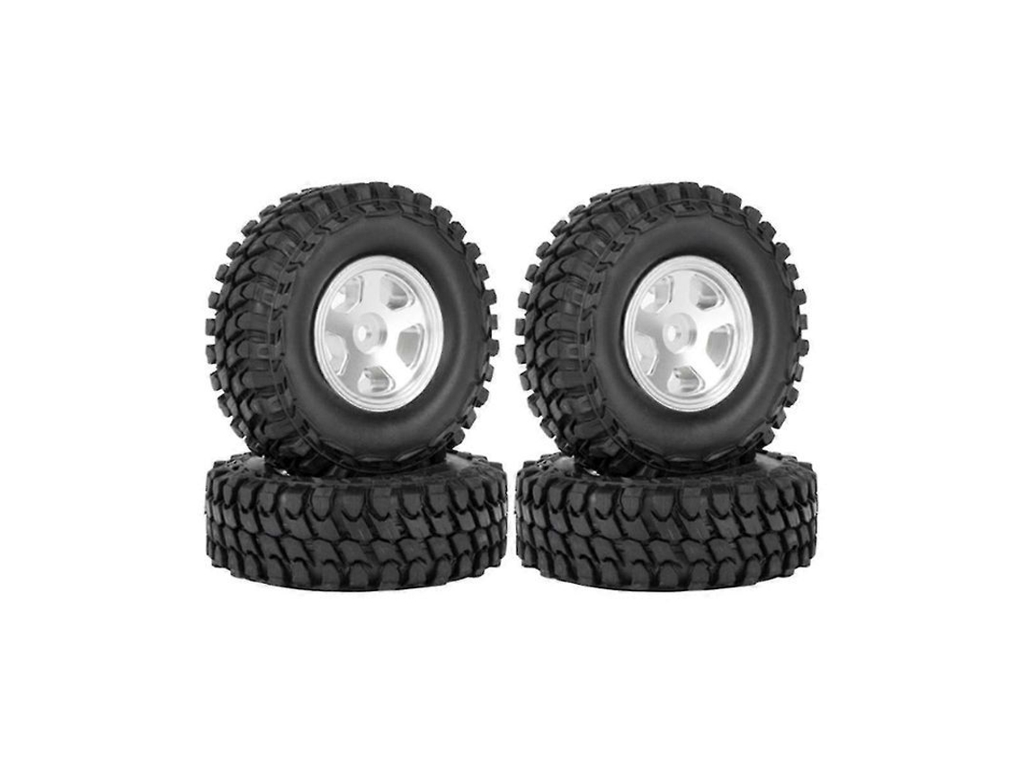 2026 4pcs Ruedas de Goma Con Beadlock 58mm para Coches Rc Crawler 1/18 1/24 Axial Scx24 Trx4m