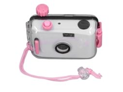 Câmara De Filme Reutilizável 35mm Com Capa Impermeável Para Snorkel, Lente 28mm, Velocidade De Obturação 1/100s F/9, Branco E Rosa