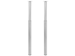 2 Pernas De Mesa Telescópicas Aço Inoxidável, 710 Mm-1100 Mm