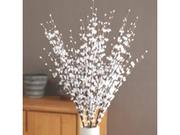 Buquês de Flores Artificiais de Jasmim de 75 Cm , Plantas Artificiais para Hotel, Cozinha e Quarto (branco) AQUAFORGE (29, 5 Polegadas)