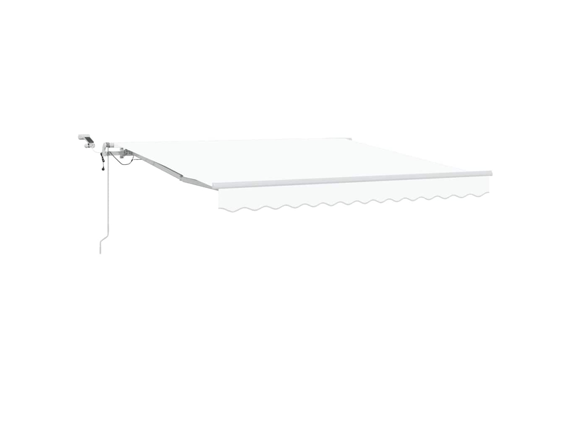 Toldo Retrátil Branco 300 X 250 Cm Poliéster e Metal VIDAXL