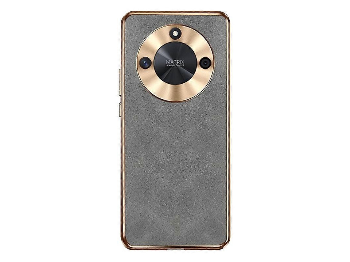 Capa Para Celular Honor X50 Em Pele De Cordeiro Com Acabamento Galvanizado.
