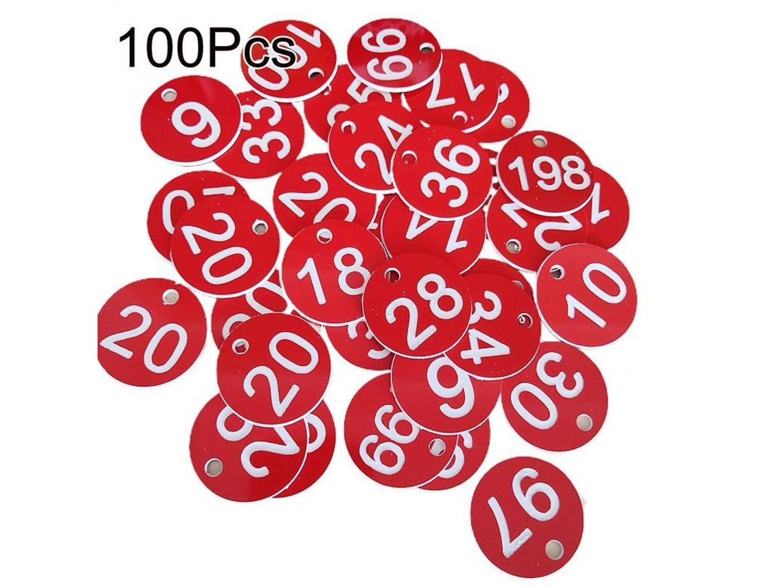 2026 etiquetas Identificativas Impermeáveis para Colmeias 1 100 Números Material Abs Materiais de Apicultura Rojo