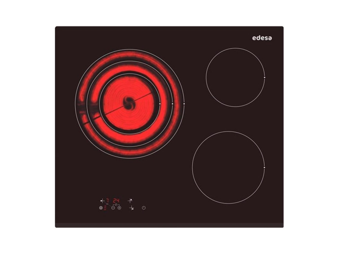Placa de Vitrocerâmica EDESA EVT-6328 B/A (Elétrica - 57 cm - Preto)