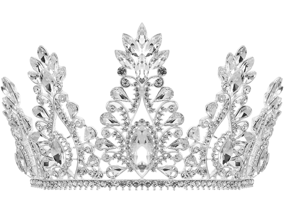 Tiara De Noiva Vintage Em Liga Metálica Com Cristais, Estilo Princesa - Acessório De Cabeça