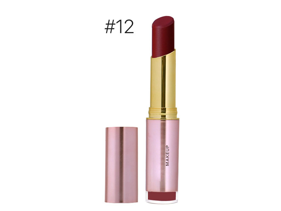 Pintalabios Mate Hidratante Bálsamo Crema Labial Maquillaje Cosmético 12 Largo Duración