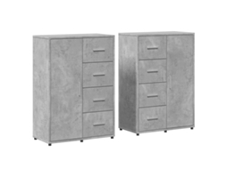 Sideboard, Sideboards Vidaxl Cinzeto Madeira Processada (n/a)