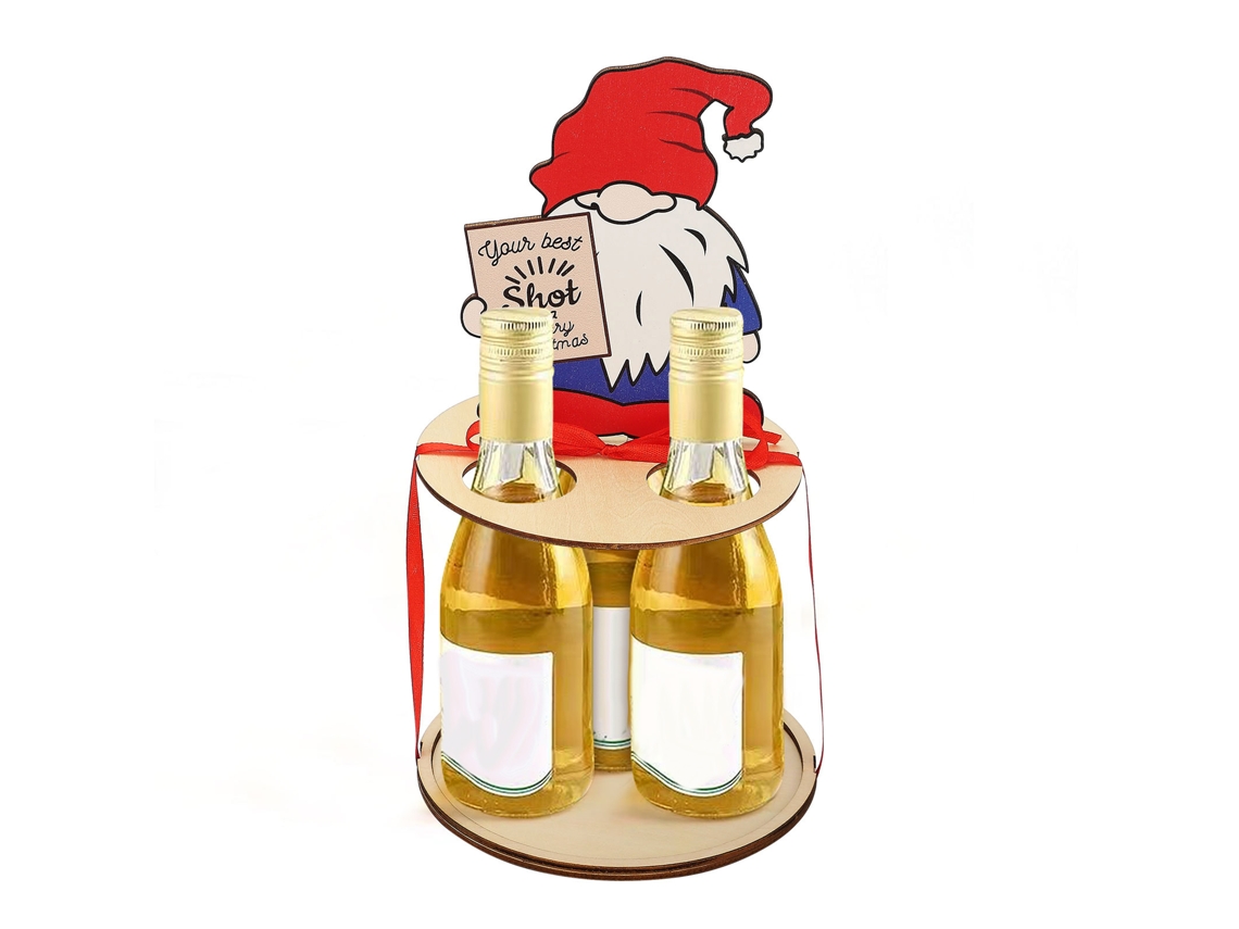 Laxiscreed Santa Mini Garrafeira De Vinho Branco Com Design De Velho Lao