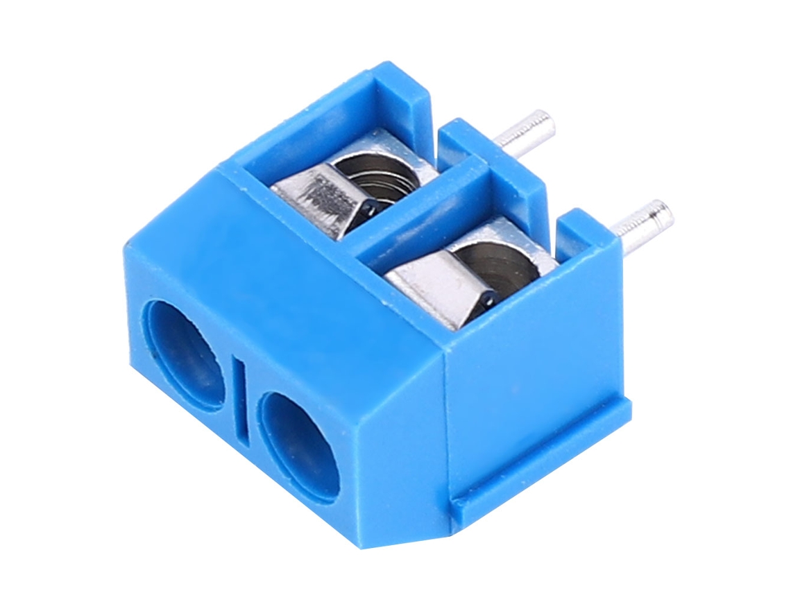 Conector Terminal 2pin Parafuso Pcb 50pcs Azul
