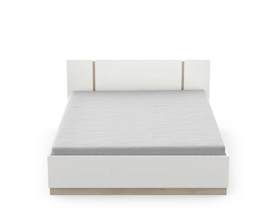 Cama de Casal  HOME STORY Branca Watson (140x190 cm)