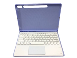 Lurelia Capa Com Teclado Bluetooth Para Samsung Tab S8plus 12.4 Com Teclado Touch, Roxo E Branco