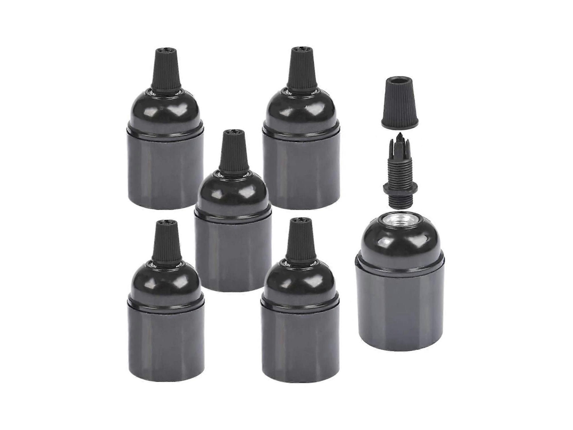 Omni 6 Suporte de Lâmpada Bakélite E26/e27 Vintage para Lâmpadas de Rosca, Soprado, Resistente Ao Calor, 250v, 4a, Preto Negro