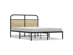 Bed Frame, Bed Frames Vidaxl Marrom Madeira Processada (140 X 190 Cm)