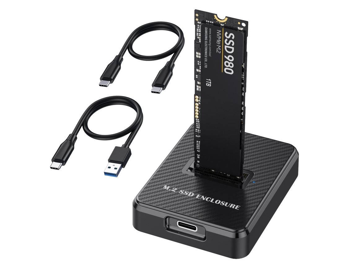 Enclosure Ssd M.2 10gbps, Adaptador Usb C Nvme/sata Sem Ferramentas Para 2230-22110, Para Pc E Portátil Hexinyigjly