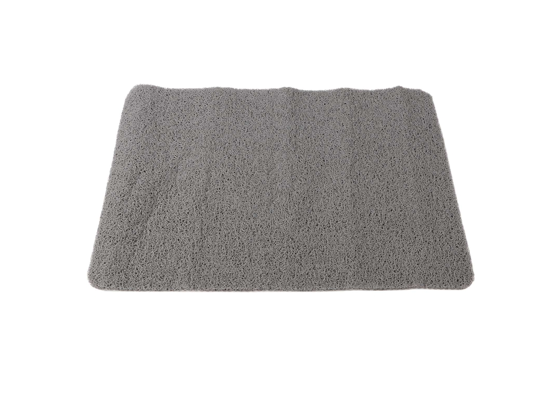 Tapete Anti derrapante de Pvc Texturizado para Banheiro, Chuveiro e Pia Cinza, 60x40cm S/MARCA