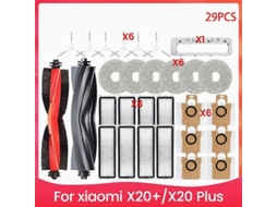 Para X20/x20 Plus Peças Acessórios Escova Lateral Principal Filtro Hepa Pano De Mop Saco De Pó Peças De Reposição Slowmoose