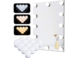 Kit de Luzes Led para Espelho de Maquiagem 12 Lâmpadas | S/MARCA