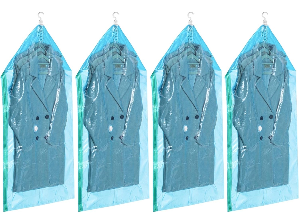Sacos De Armazenamento A Vácuo Para Roupas, Pacote Com 4 Unidades 135x70cm
