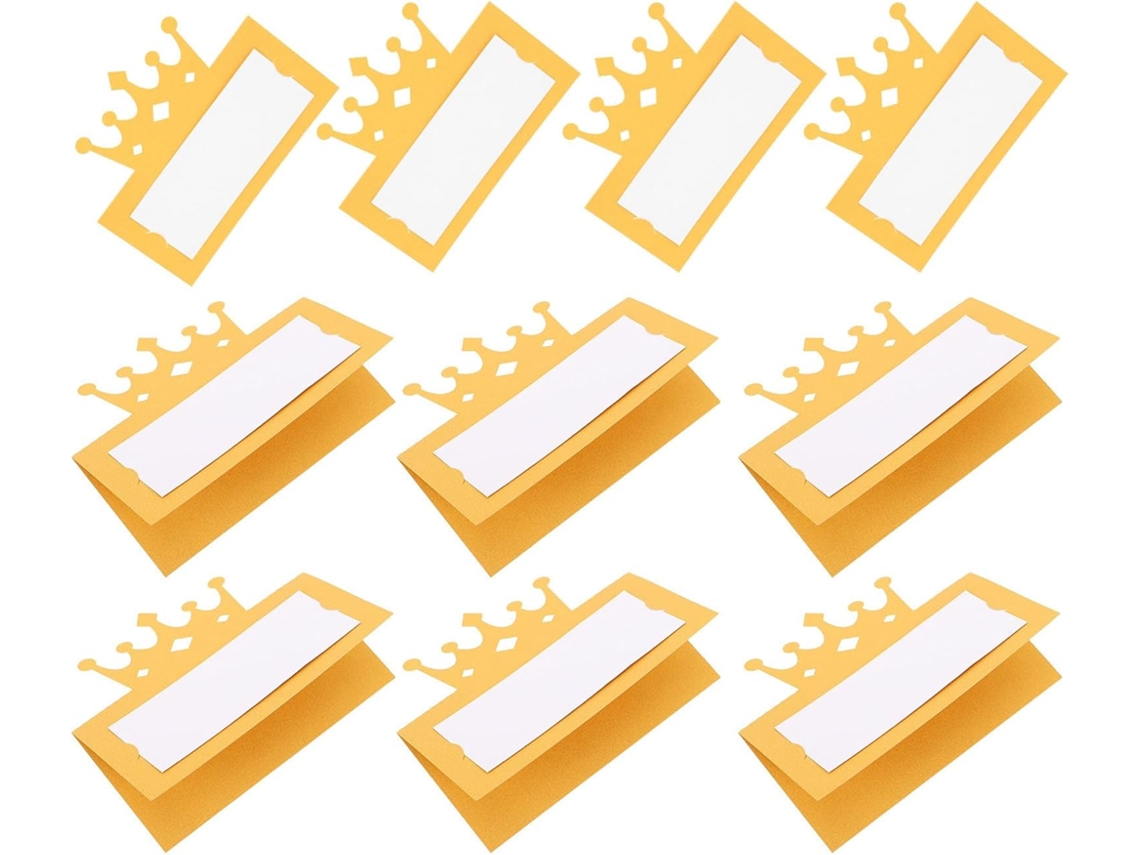Cartões De Mesa Em Formato Coroa, Papel Perolado, 3,94 X 3,27 Polegadas, Pacote 50 Unidades,
