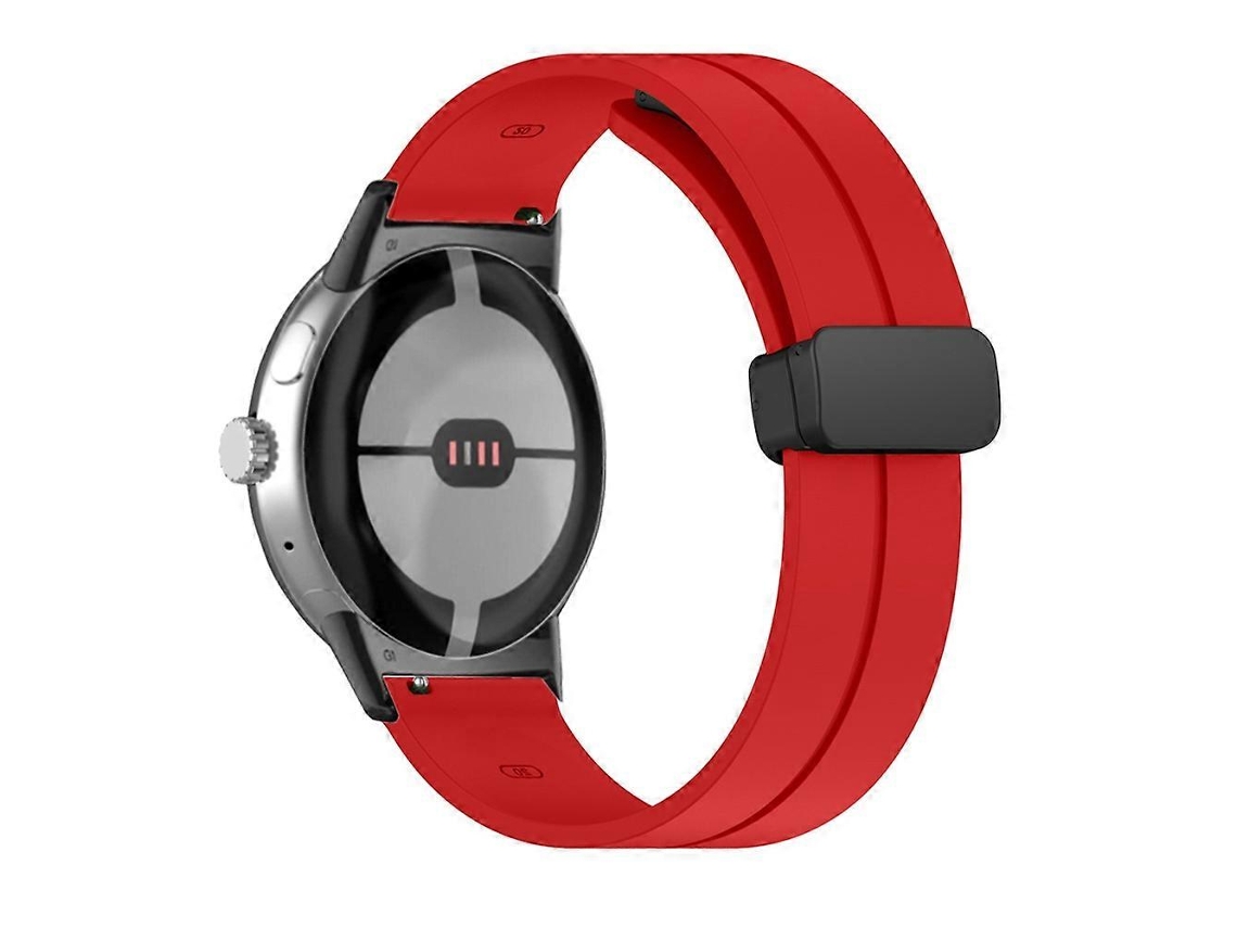 Pulseira De Silicone Dobrável De Cor Sólida Para Google Pixel Watch