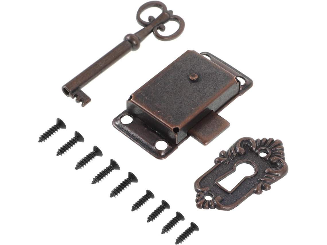 Fechadura De Estilo Antigo Com Chave Para Gavetas E Móveis,