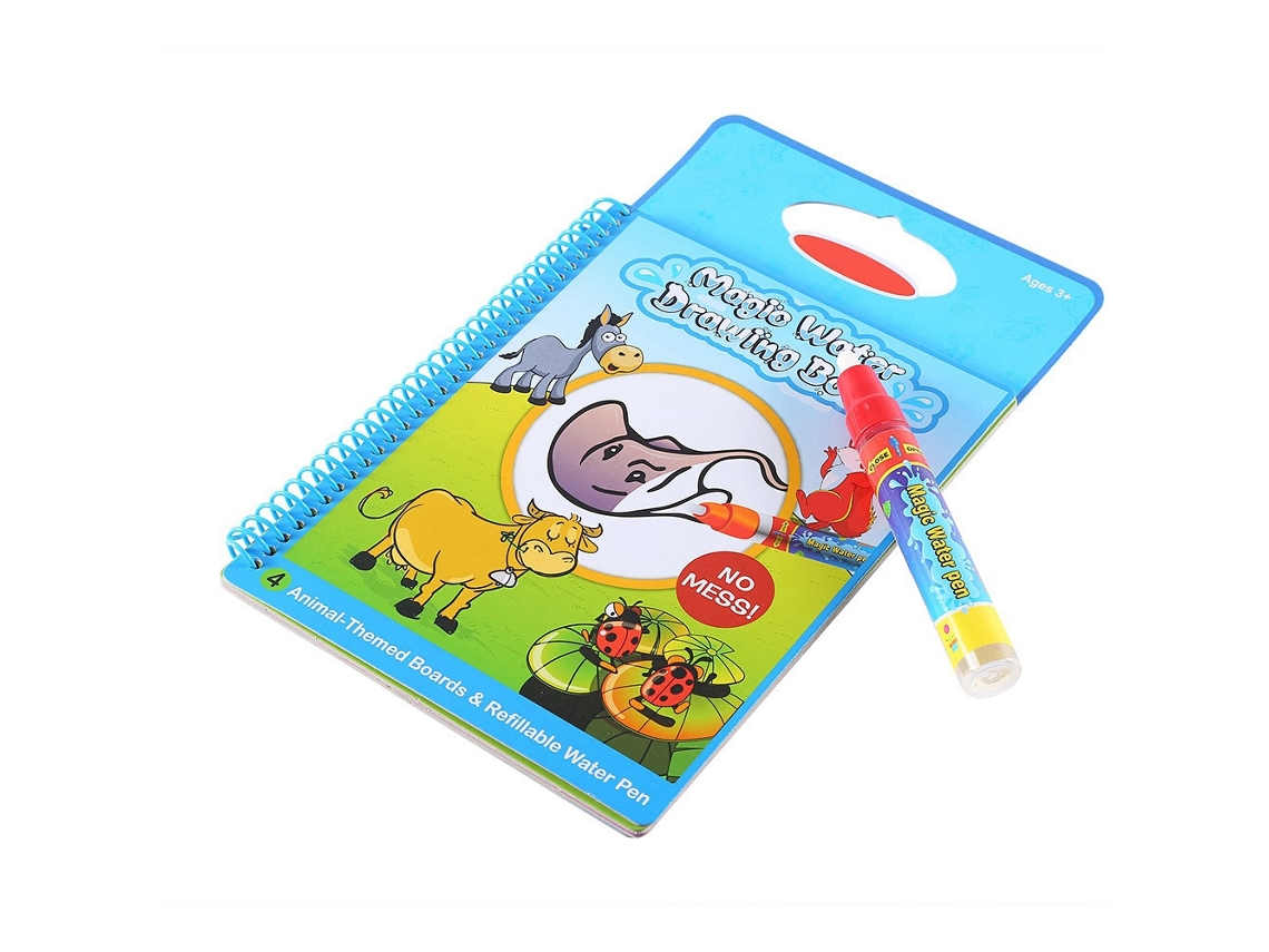 Primerox livro Mágico de Desenho com Água Reutilizável para Crianças Brinquedo Educativo de Pintura Animal