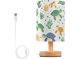 Abajur De Cabeceira Kcldeci Em Formato Tartaruga Coral, Ideal Para Sala, Estilo Fazenda, Mesa Cabeceira, Mesa