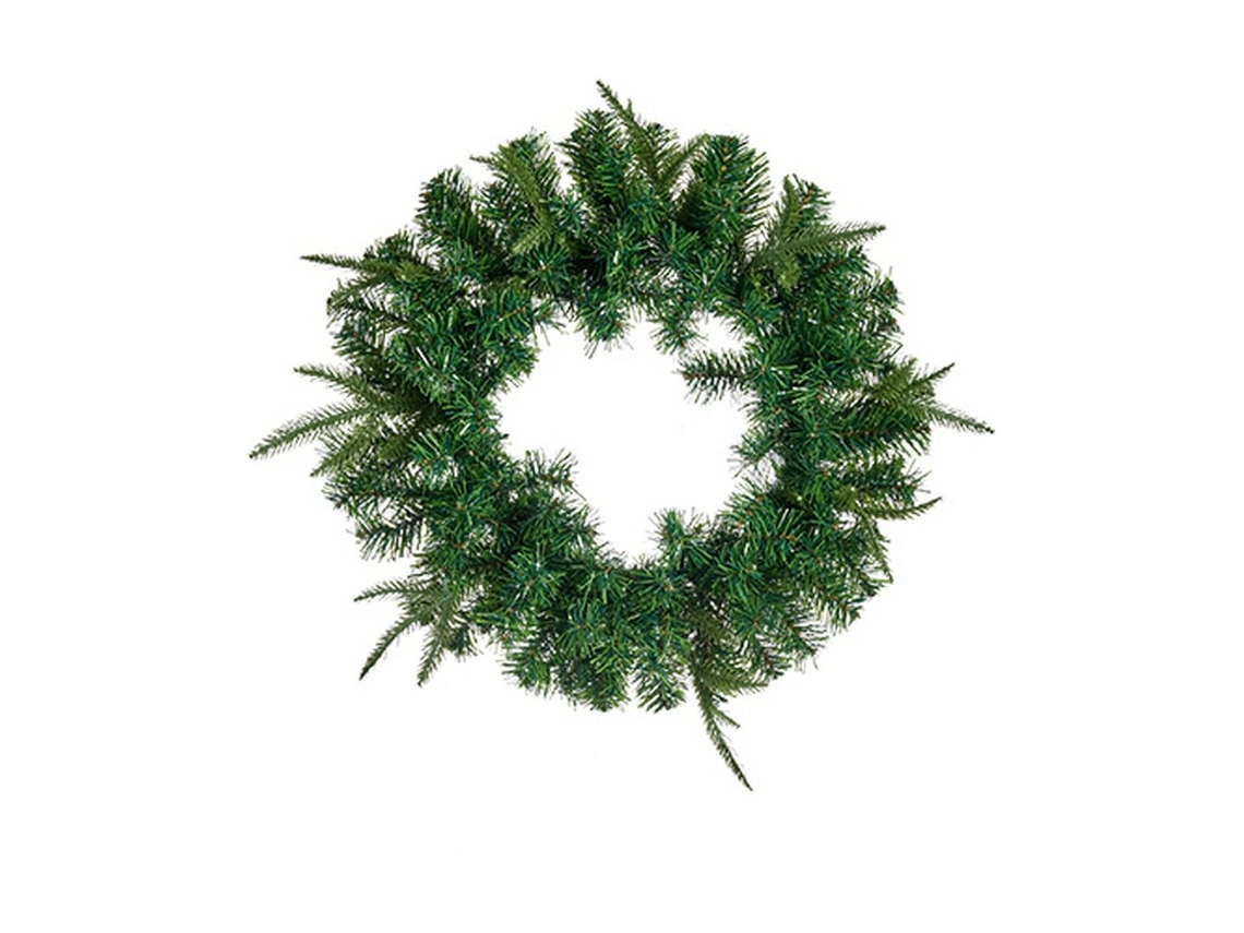 Coroa De Natal - Verde - 45 X 6 X 45 Cm - Decoração Interior - Materiais Duráveis