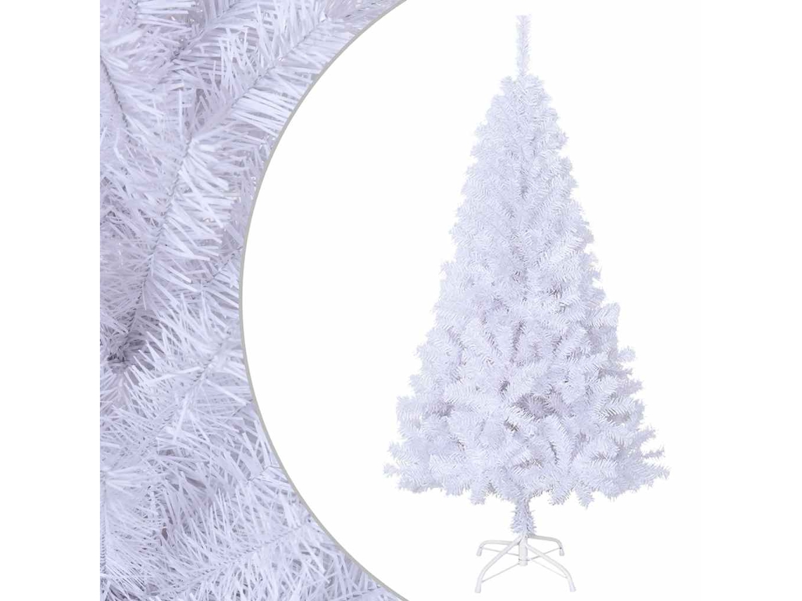 Vidaxl Árvore De Natal Artificial Com Ramos Grossos 150 Cm Pvc Branco
