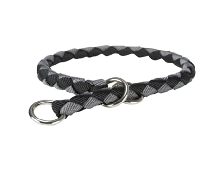 Coleira TRIXIE Semi - Estrangulador TRIXIEa Cavo - Preto/Grafite (Tamanho: 25 - 31 Cm/012 Mm)