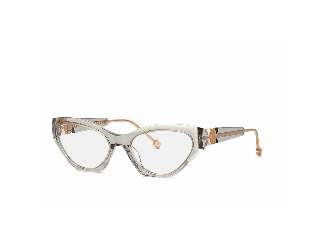 Armação de óculos feminina Philipp Plein VPP069S-5503GU-22G (cinza - acetato - Ø 55 mm)