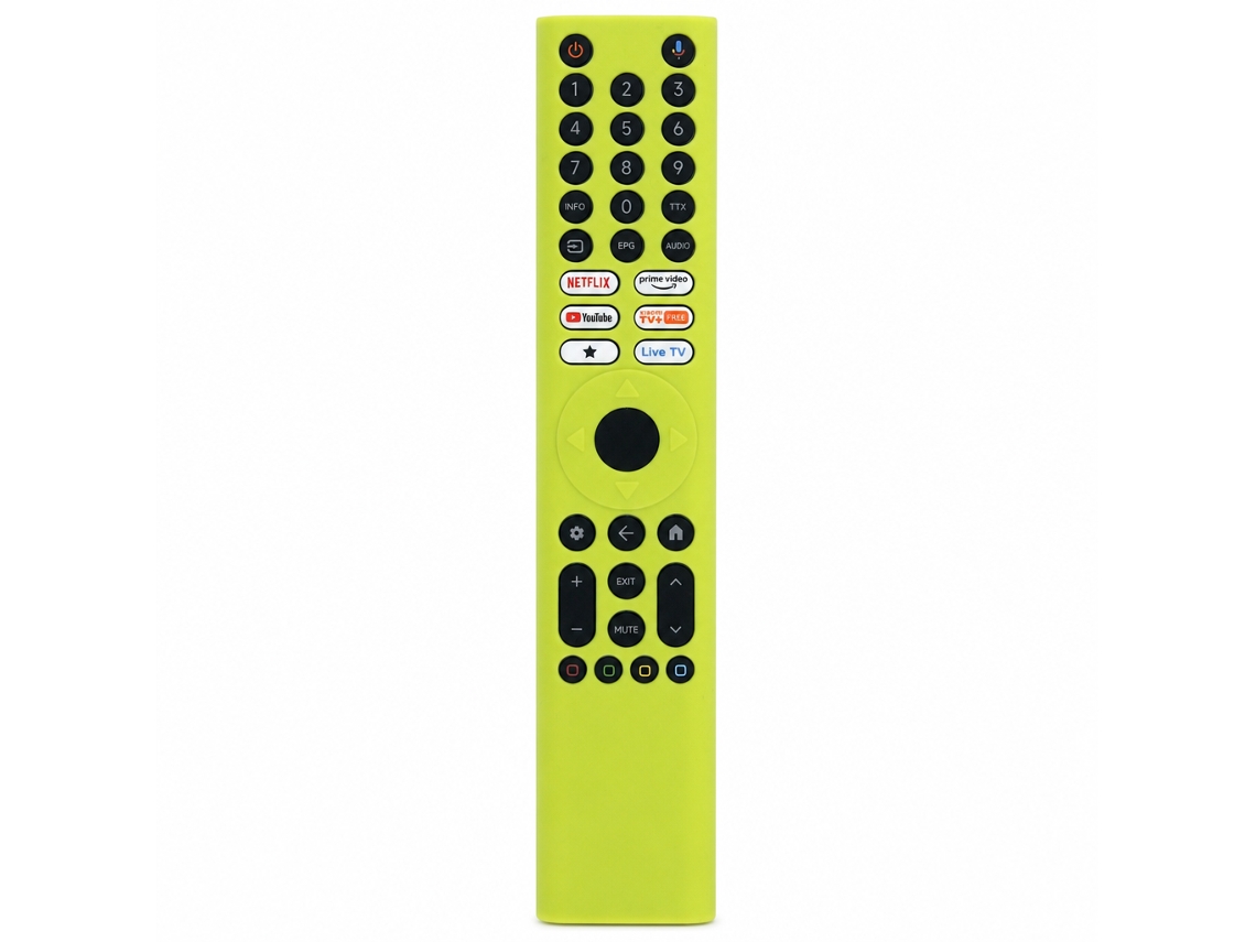 Capa De Silicone Amarela Para Comando Tv Compatível Com Xiaomi Xmrm-p3, Brilha No Escuro