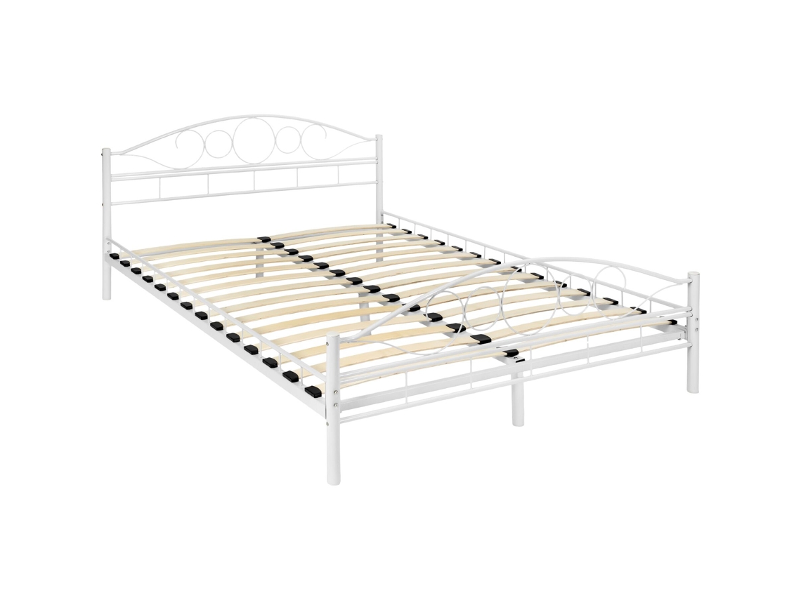Cama TECTAKE (203 x 147 x 90 cm - Aço - Branco)