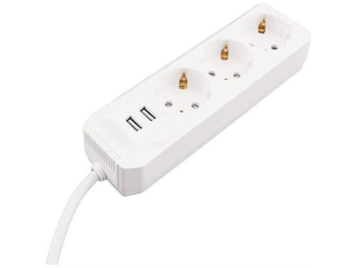 Caliber Audio Technology Hps2301U Filtro de Linha Sem Schalter 3Fach Branco Schutzkontakt