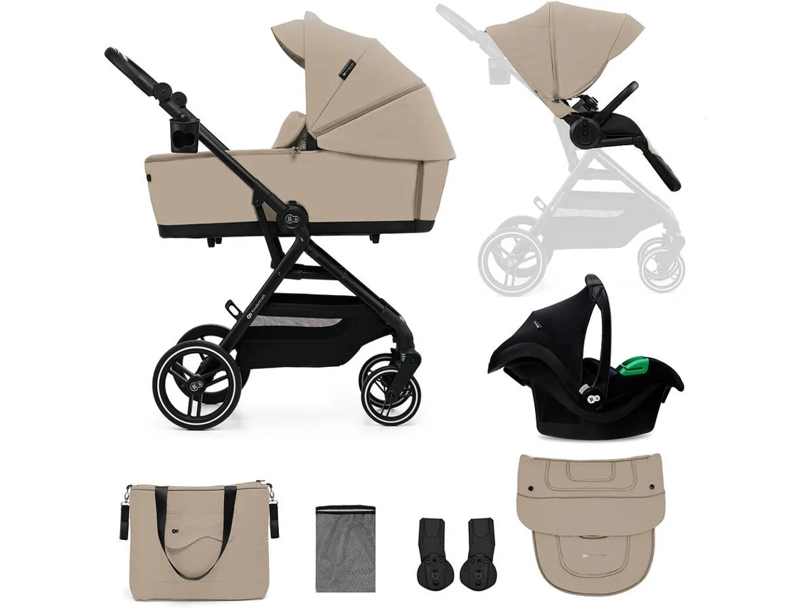 Carrinho KINDERKRAFT de Bebé Universal Yoxi 3 em 1 (Bege)