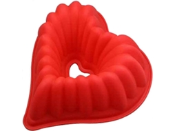 Molde de Silicona em Forma de Coração, Molde de Bolo Multicavidade, Antiaderente para Assar, Confeitaria e Sorvetes