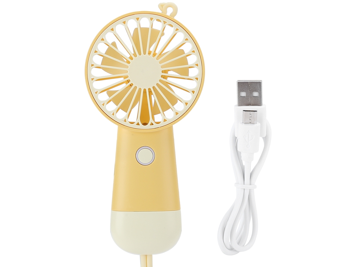 Ventilador USB portátil com 3 velocidades e luz LED