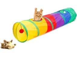 Túnel Dobrável para Gatos, Compacto e Resistente Ideal para Coelhos, Porquinhos da índia Pequenos Animais, Ergonômico, Uso Diário STELASPLEN