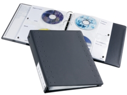 Pasta de Argolas Durável Cd/Dvd Index 40 para 40 Cds Antracite DURABLE