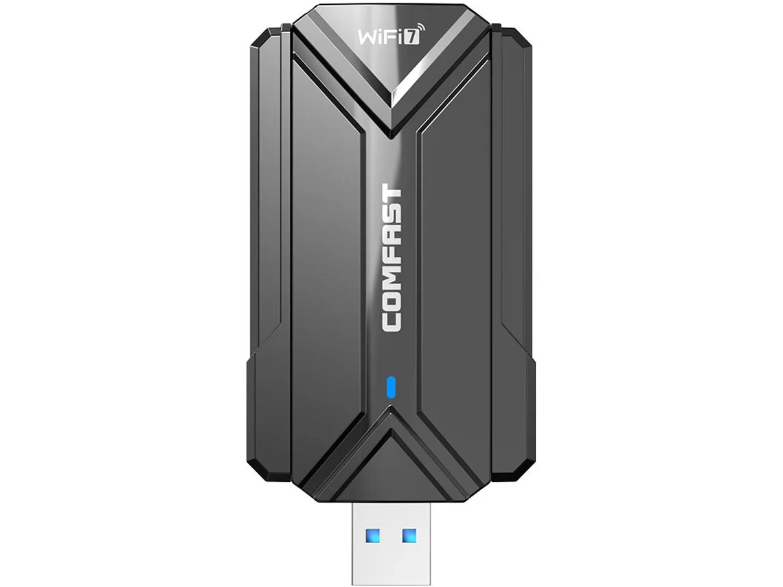 Adaptador USB MDUG Comfast CF 983BE Placa de Rede Wi-Fi 7 Sem Fios 2.4G 5.8G 6GHz 802.11BE 6500Mbps