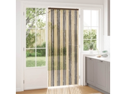 Vidaxl Cortina De Insetos Chenille Marrom Escuro E Bege 90 X 220 Cm