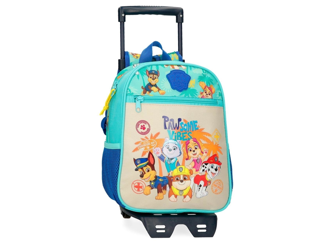 NICKELODEON Mochila Escolar com Carrinho Poliéster Pawsome Vibes Azul