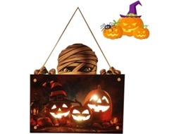 Placa de Porta com Luz para Halloween | S/MARCA