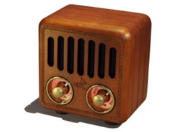 Rádio 2  Coluna  Bluetooth/Fm em Cherry Wood