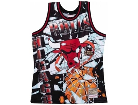 T-Shirt de Homem MITHCEL NESS Tirantes Nba Big Face Preto (S)