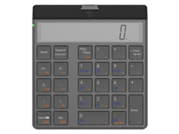 Teclado Numérico 4.0 Teclado Bluetooth Com Função De Calculadora De Exibição 2 Em 1 Teclado Numérico E Calculadora Preto Everley891